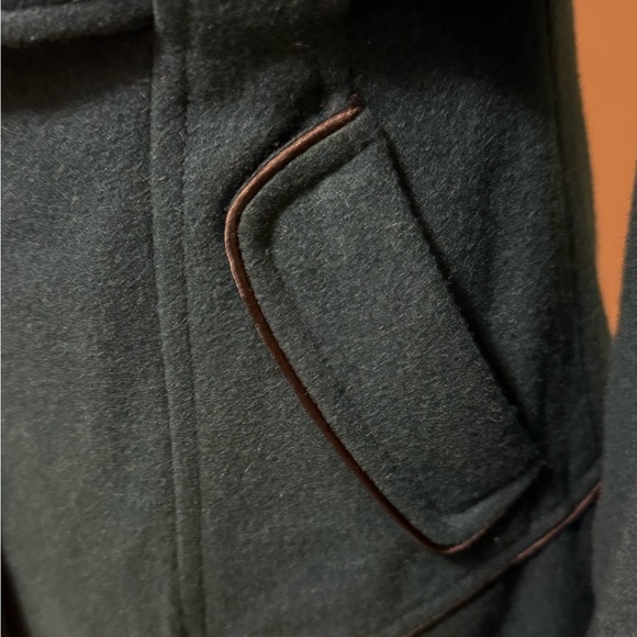 Cozy Luxe Teal Wool Coat | Fit & Flare Belted Mid-Length Jacket - Picture 6 of 11